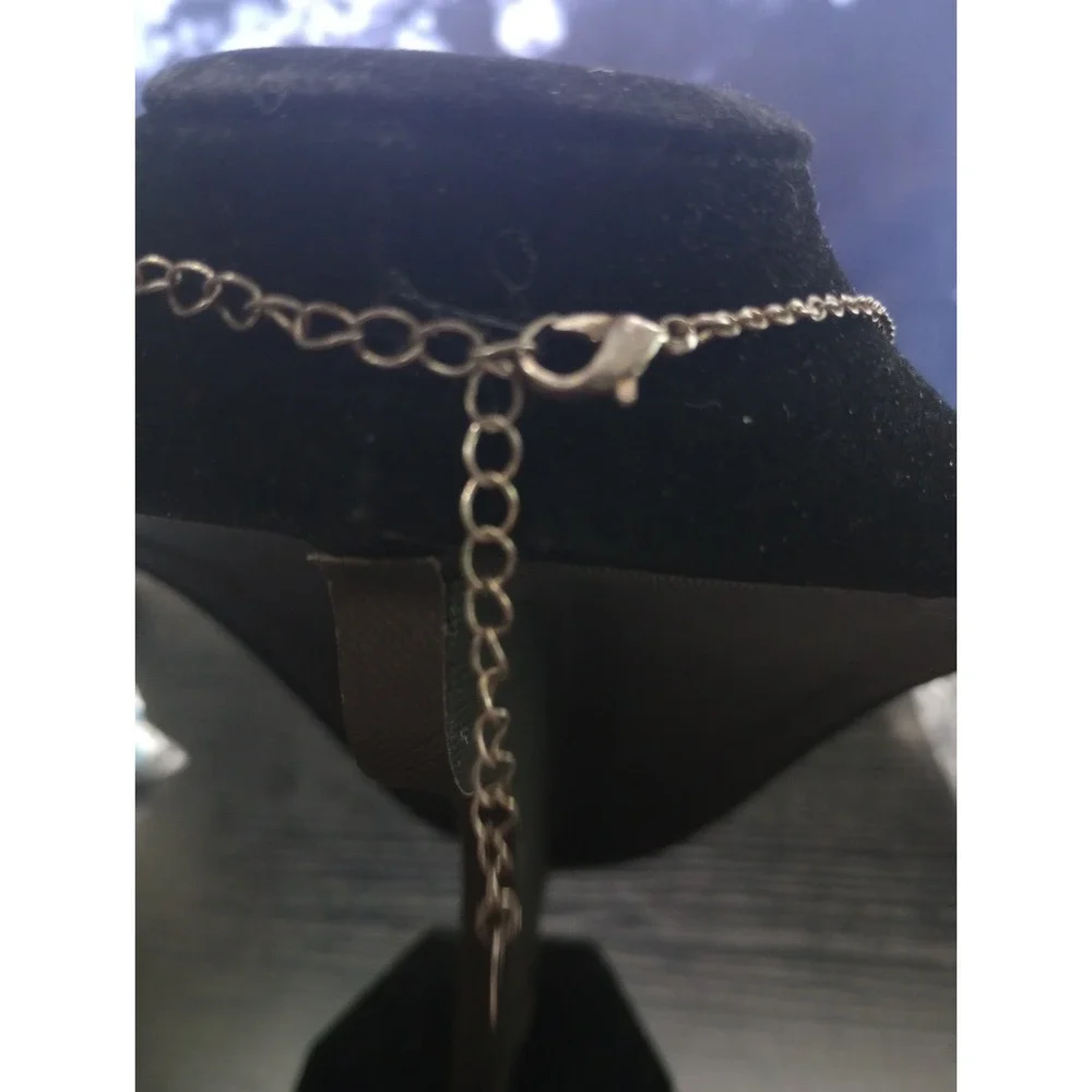 Claire's Sun Moon Celestial Face Pendant Necklace Silver Tone Adjustable